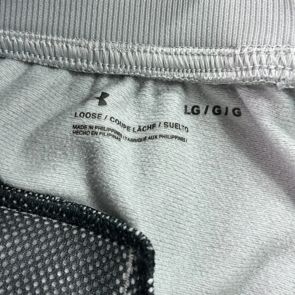 Under Armour Sweatpants Mens Large Gray Knit Jogger Zip Pockets Athletic 1366207